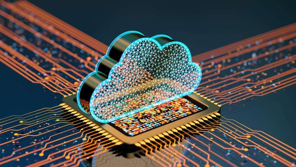 Digital background depicting innovative technologies, data protection Internet technologies. Cloud computing digital concept - IRIS Practice Engine