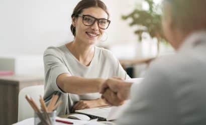 Business people handshake