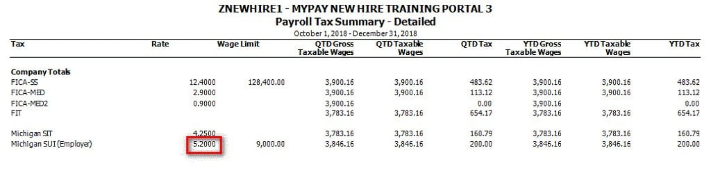 Payroll tax summary Q2 2020