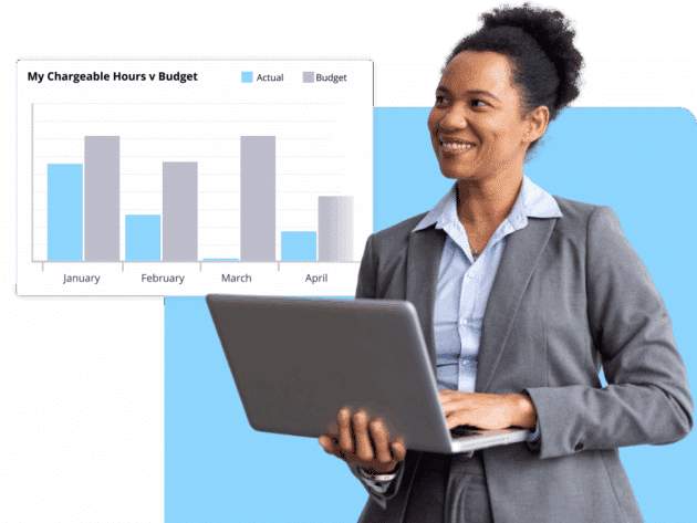 Woman barchart accountancy budget