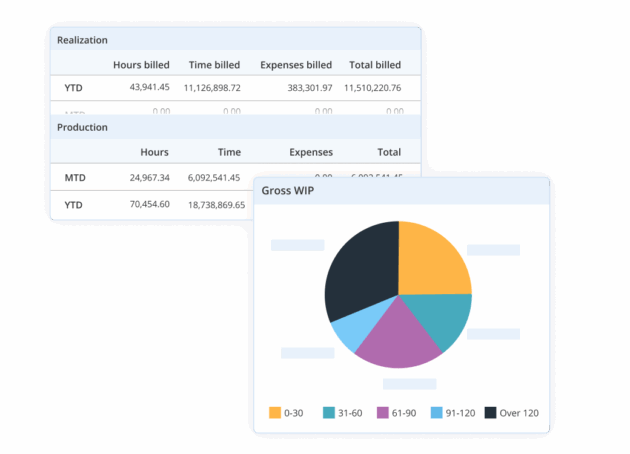 gross wip data time expense