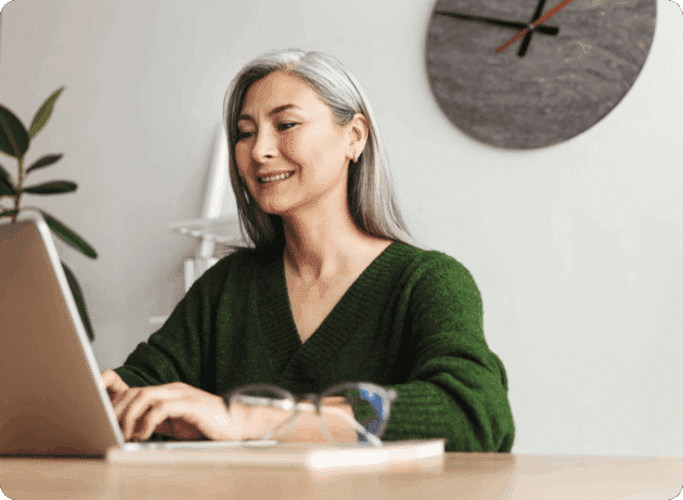 woman clock happy office accountant
