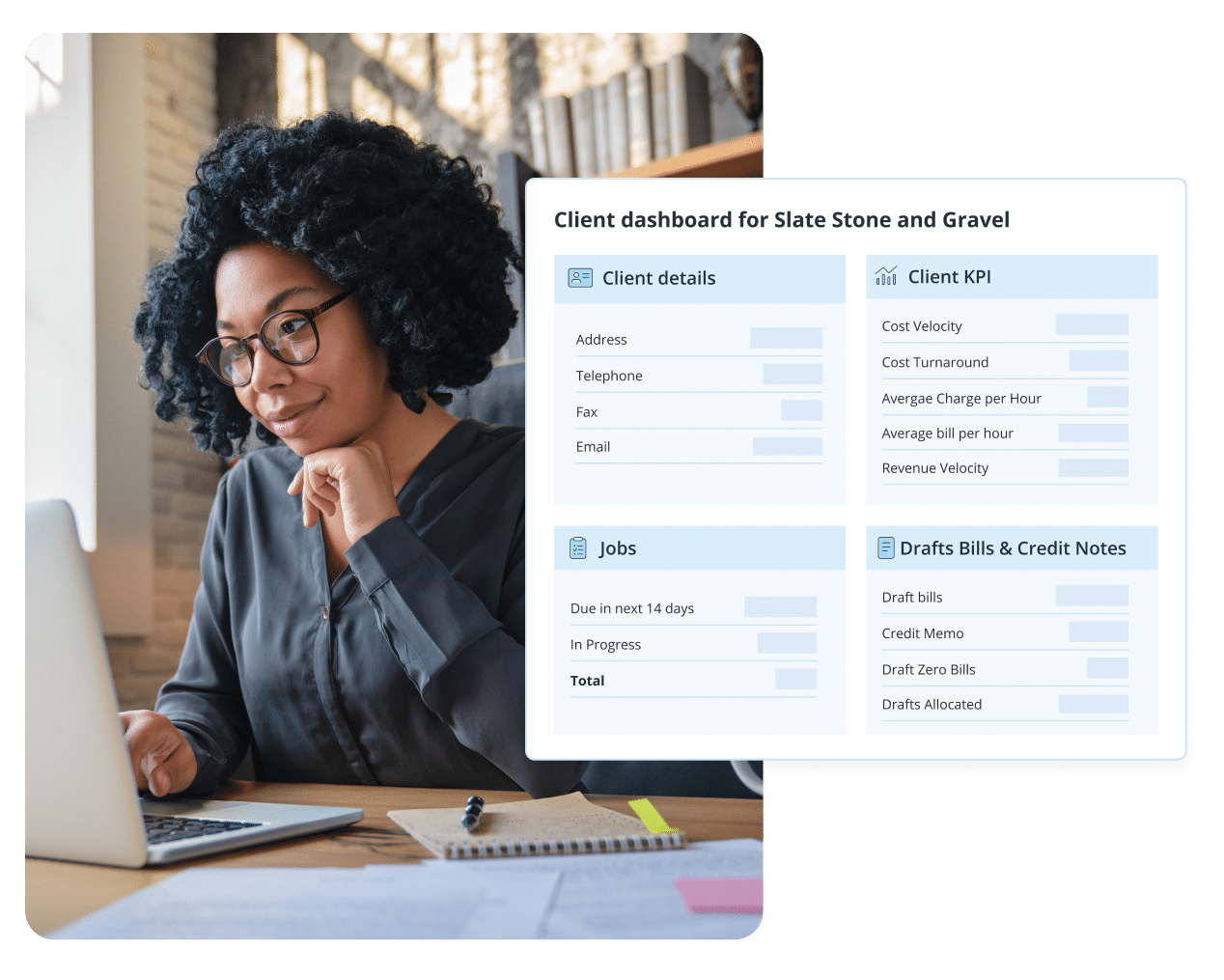 client dashboard slate stone
