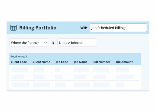 wip management billing portfolio